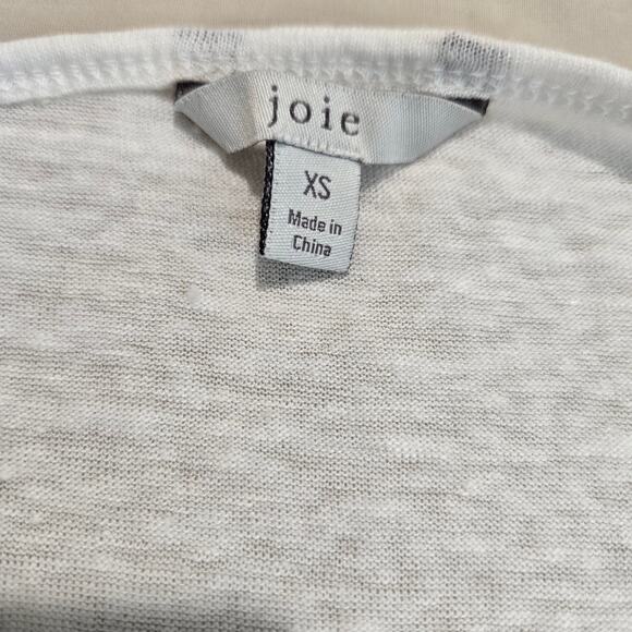 Joie 100% Linen Cropped White T-shirt Oversized Boxy Sz XS Base Layer Capsule - Picture 4 of 7